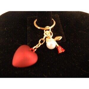 Creative Fashion Rose Pearl Love Key Chain 3.5ins Long.